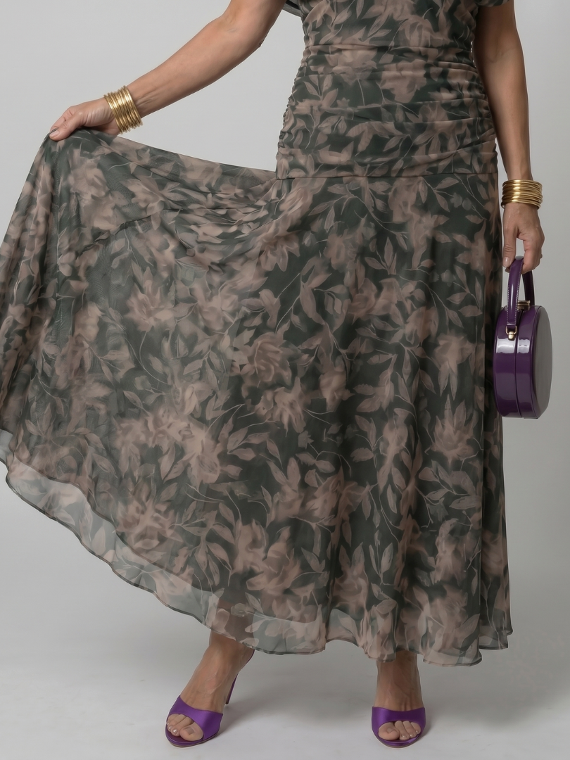Jane | Off Shoulder Flow Midi Dress