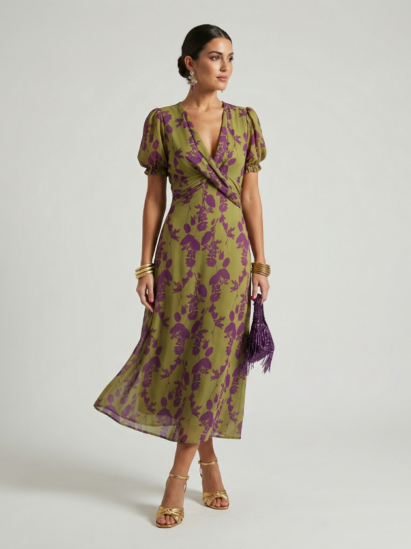 Ella | Relaxed Floral Midi Dress