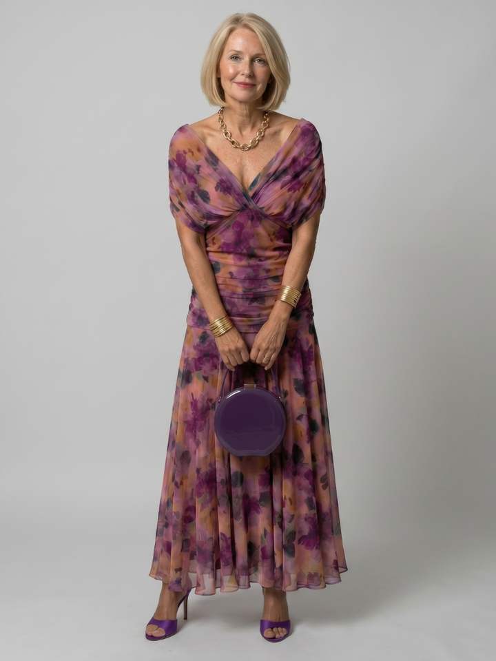 Jane | Off Shoulder Flow Midi Dress