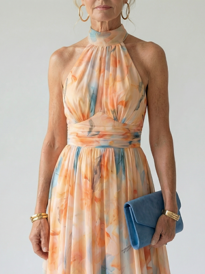 Luna | Soft Halter Midi Dress