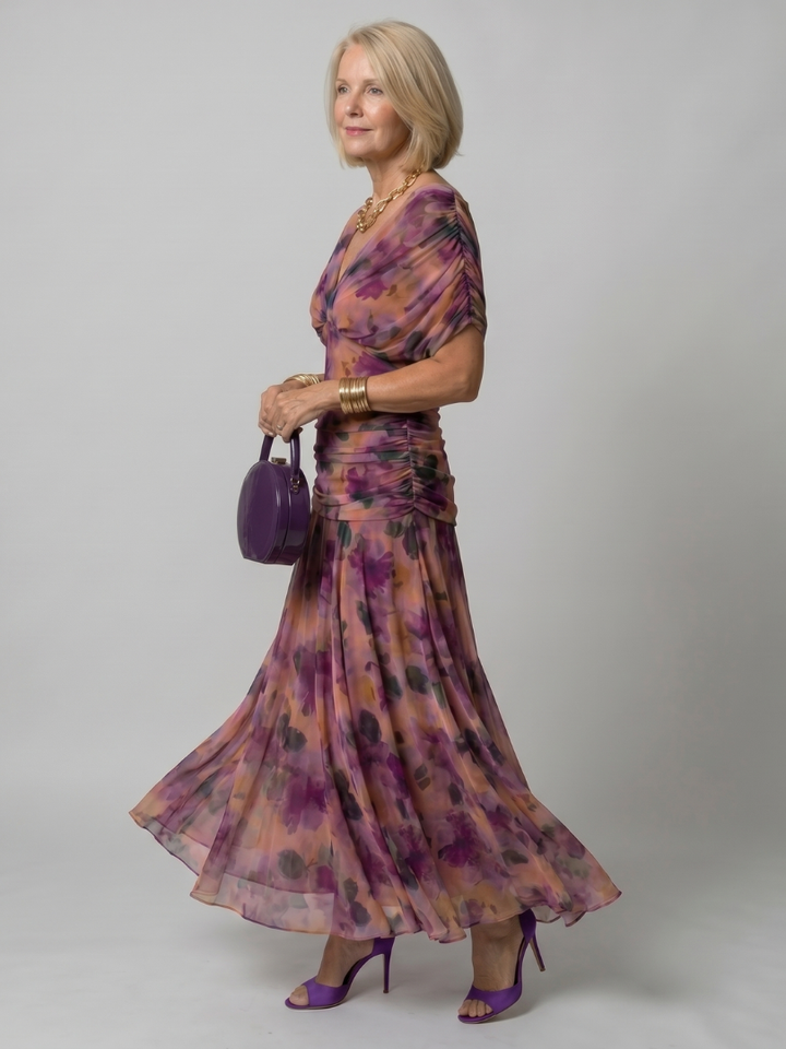 Jane | Off Shoulder Flow Midi Dress