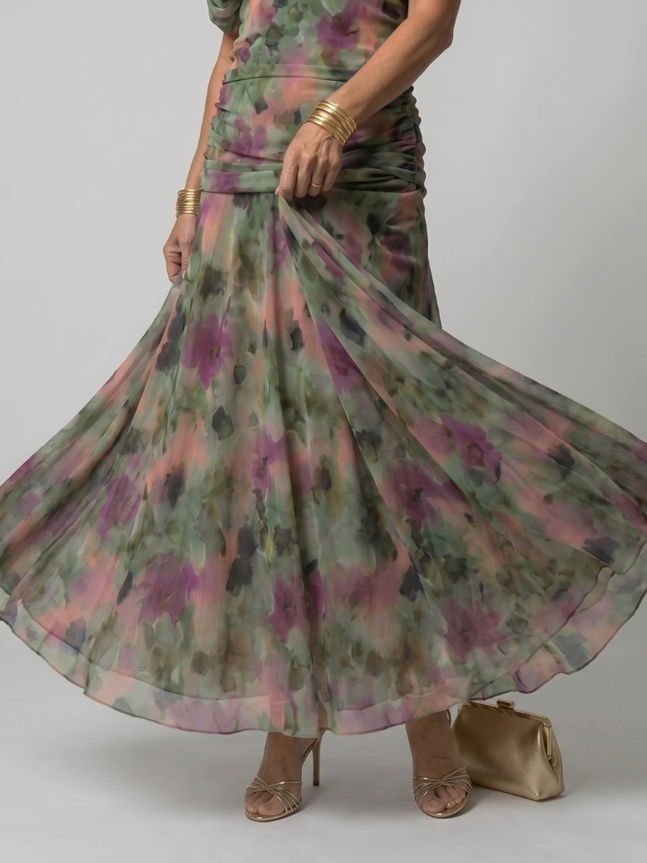 Jane | Off Shoulder Flow Midi Dress