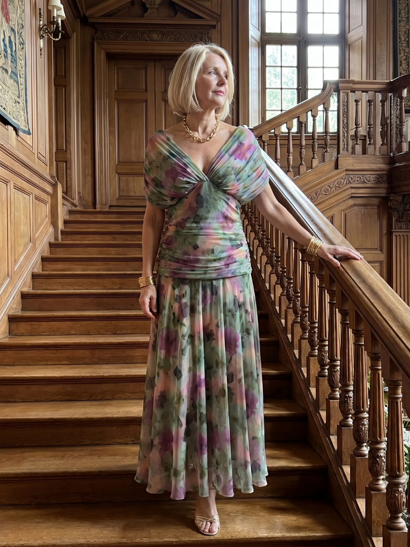 Jane | Off Shoulder Flow Midi Dress