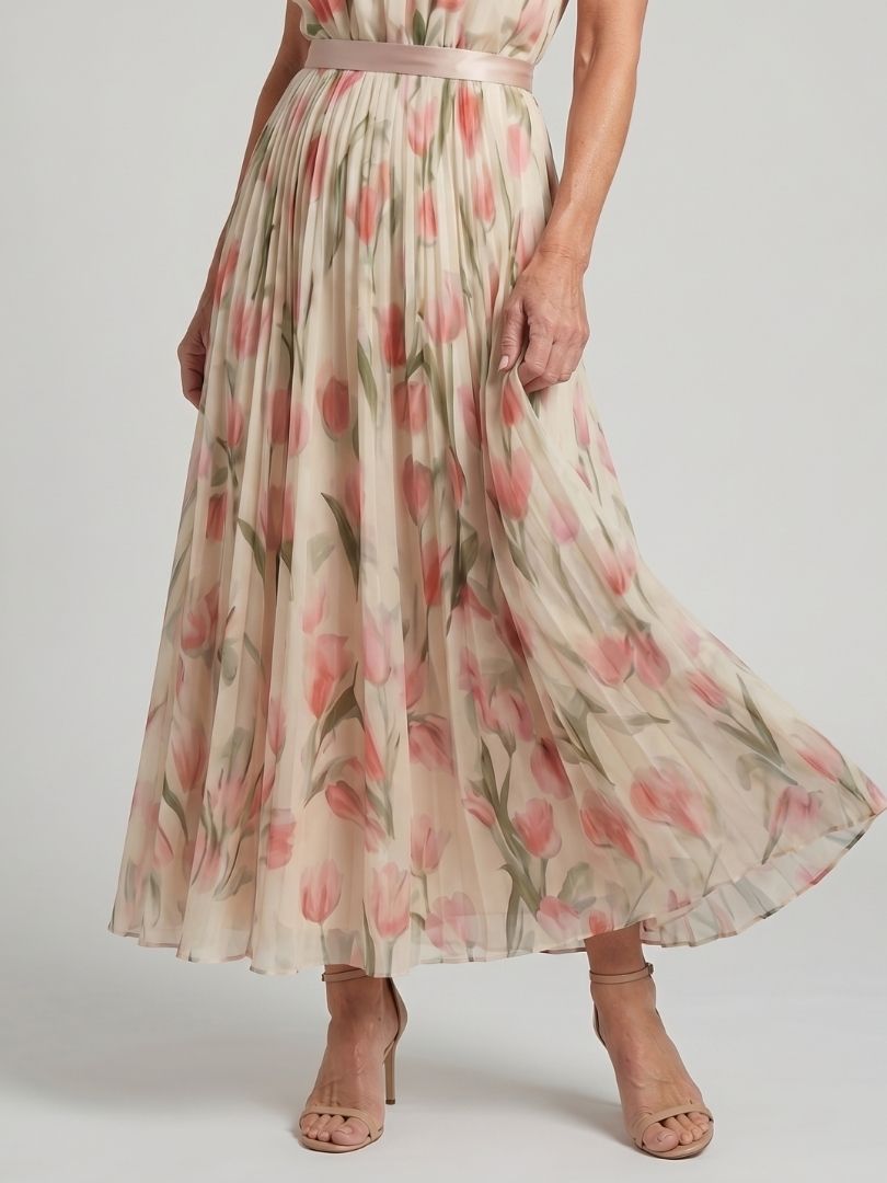Grace | Halter Neck Floral Midi Dress
